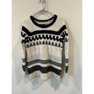 American Eagle Outfitters Women's Fair Isle Knit Sweater XS Chunky Cable Knit